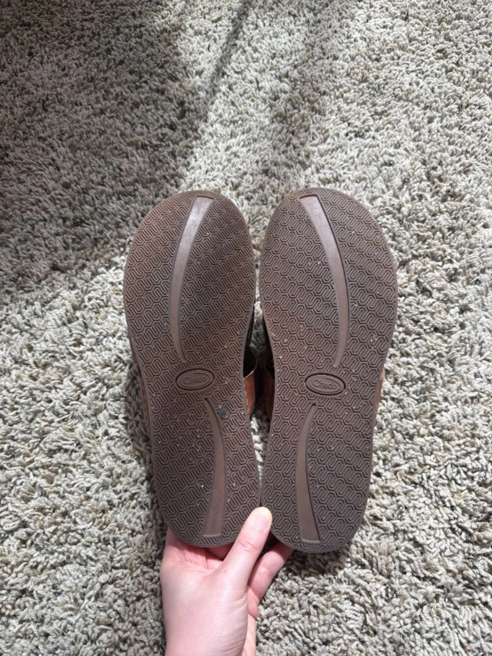 Chaco Wayfarer Leather Slide Sandal in Toffee, Size 11 Womens (but runs small)